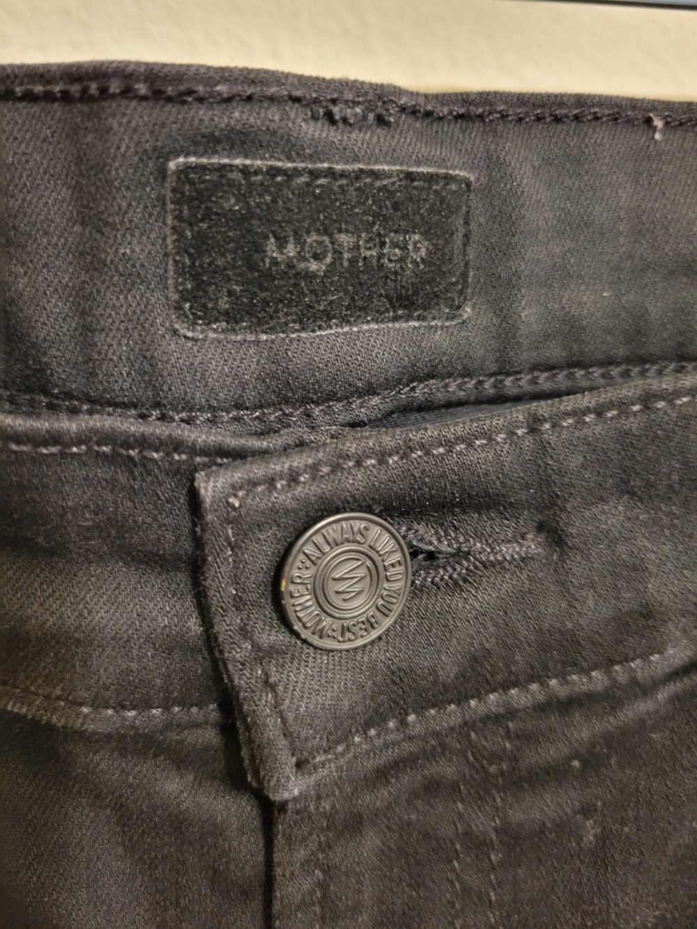MOTHER The Insider Crop Step Fray Jeans – Night in Venice, Size 28 - Picture 6 of 8
